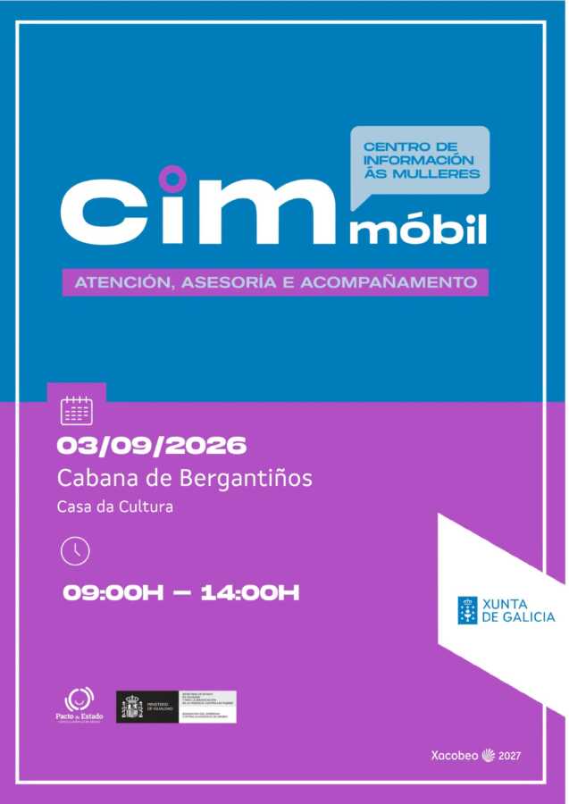 Cartel do CIM Móbil en Cabana de Bergantiños o 3 de setembro de 2026