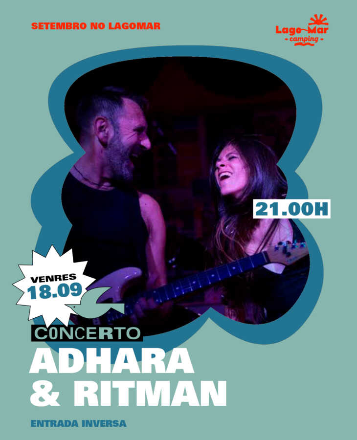 Cartel del concierto de Adhara & Ritman en Lago-Mar Camping