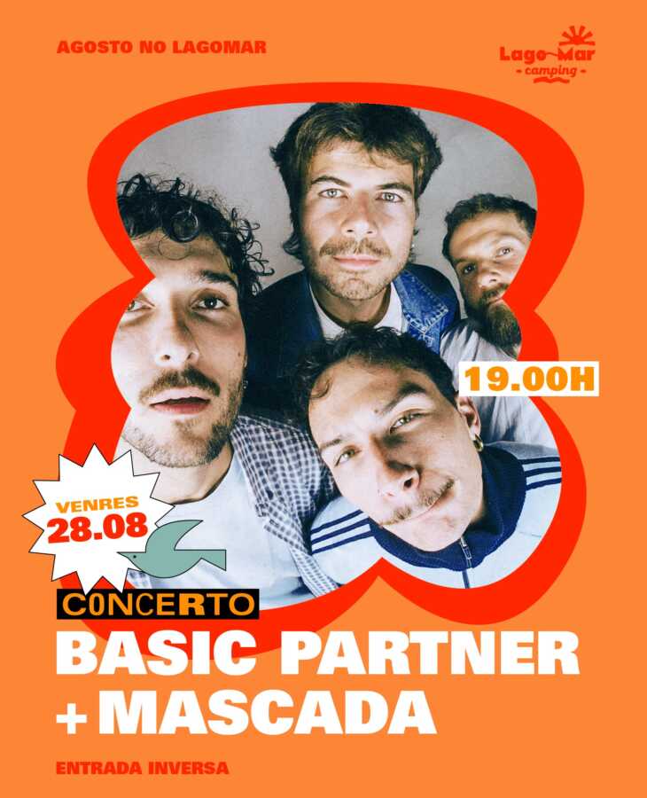 Cartel del concierto de Basic Partner y Mascada en Lago-Mar Camping, 28 de agosto de 2026