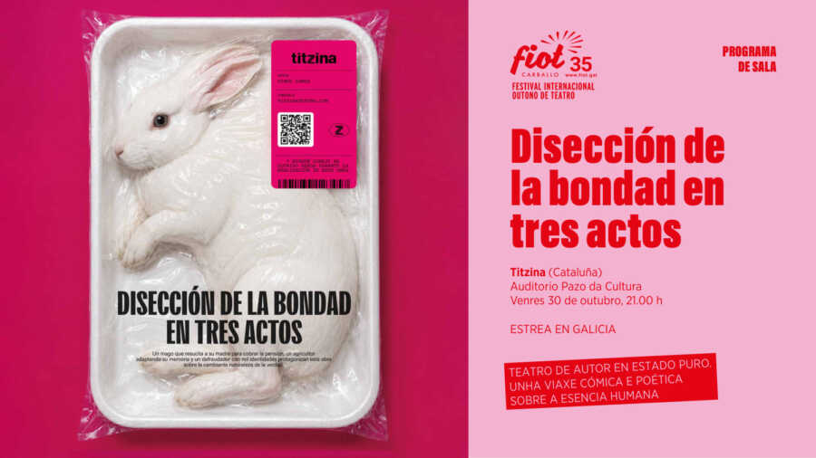 Cartel de Disección de la bondad en tres actos, de Titzina, en el FIOT 2026 de Carballo