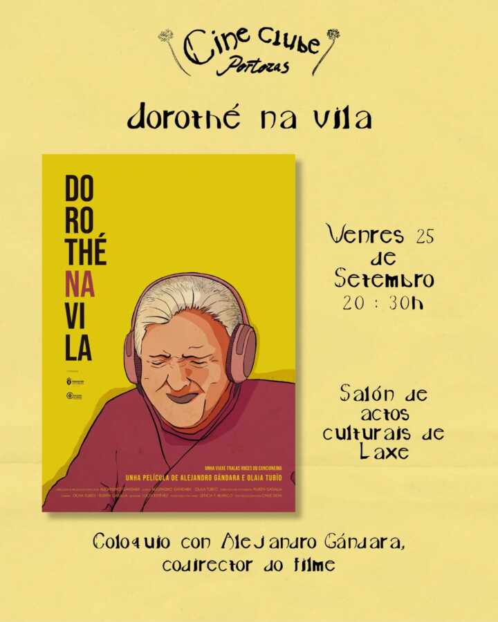 Cartel de la proyección Dorothé na vila en Laxe, el 25 de septiembre a las 20:30