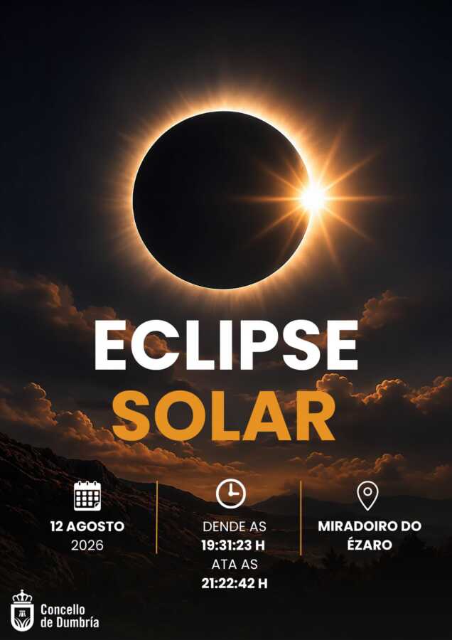 Eclipse solar del 12 de agosto de 2026 en el Mirador de O Ézaro, Dumbría