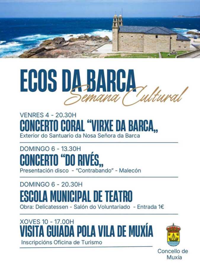Cartel de Ecos da Barca, Semana Cultural de Muxía, setembro de 2026