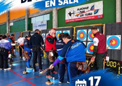 Cartel de la 1ª jornada de la Liga Galega de tiro con arco en sala en Corme, 17 de octubre de 2026