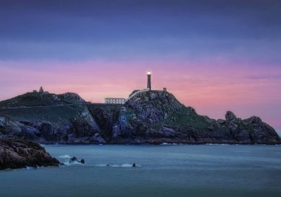 114. Cabo e faro Vilán ao solpor