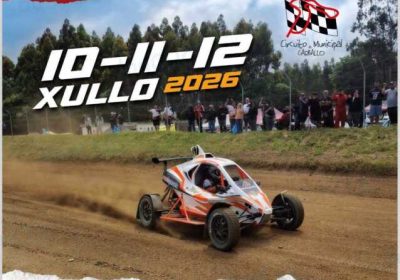 Cartel del 18º Autocross Campeonato de España en Carballo, del 10 al 12 de julio de 2026 en el Circuito Municipal de Carballo.
