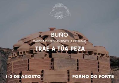 Cartel de la 2ª Cocción Tradicional Abierta en el Forno do Forte de Buño