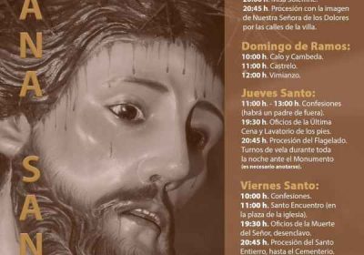 Actos Religiosos de la Semana Santa 2026 en Vimianzo