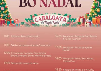 Cabalgata Papá Noel 2025 en Camariñas