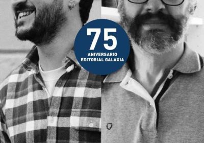 Cartel 75 aniversario da Editorial galaxia no Hotel Bela Fisterra