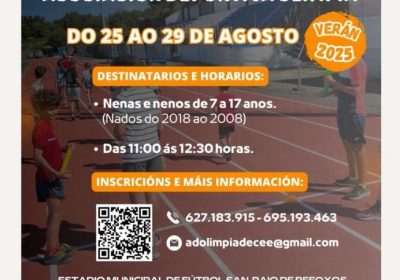 Cartel Campus de Atletismo Campo de Furbol en Cee 2025