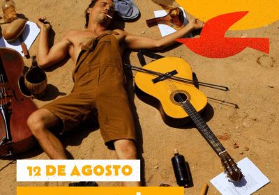Cartel concierto zapoitxo camping lago mar en muxía