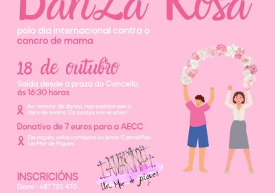 Cartel danza rosa en camariñas 2025