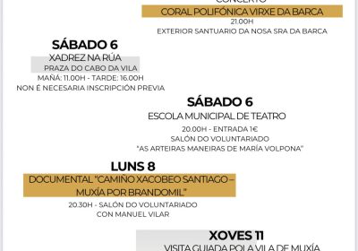 Cartel Ecos Culturais da Barca 2025 en Muxía