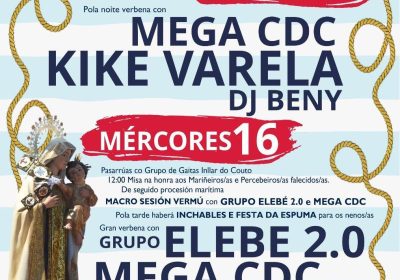 Cartel Festa do Carmen 2025 en Corme