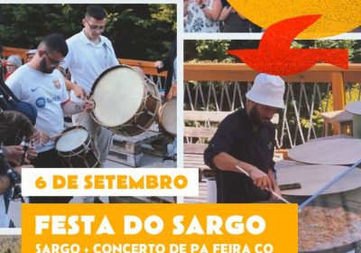 Cartel festa do sargo e concerto de pa festa co que temos e foliada libre 2025