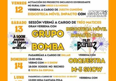 Cartel Festas da Barquiña en Ponteceso 2025