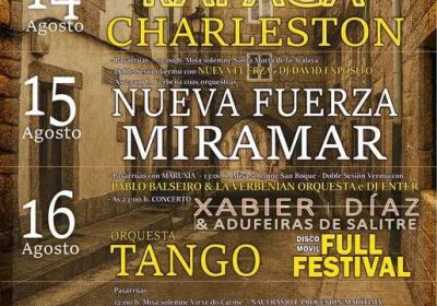 Cartel Festas de Agosto 2025 en Laxe