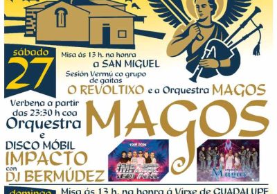 Cartel festas de san miguel 2025 en treos