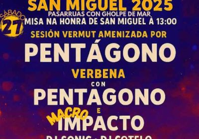 Cartel festas de san miguel de camelle 2025
