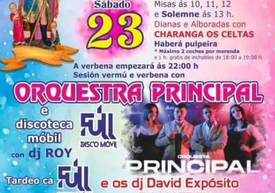 Cartel festas de san roque 2025 en mira (zas)