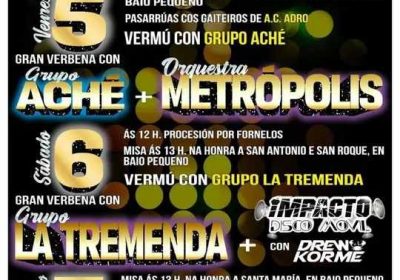 Cartel Festas de Santa María de Baio 2025