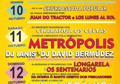 Cartel festas do cristo de o pindo carnota 2025