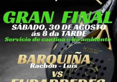Cartel Final Torneo de Pádel 2025 en Mazaricos