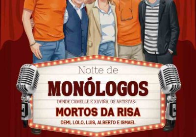 Cartel monólogos mortos de risa en camariñas