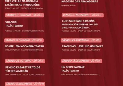 Cartel muxía á escea 2025