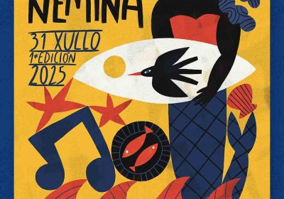 Cartel onda de nemiña 2025 en muxía