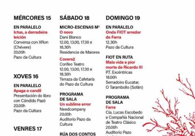 Cartel Programación Fiot do 15 ao 19 de outubro