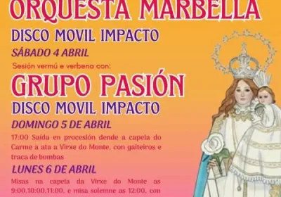 Cartel Romaría da Virxe do Monte de Camariñas