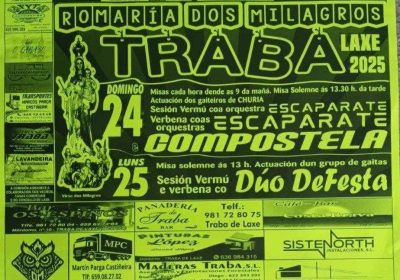 Cartel Romaría dos Milagros de Traba 2025