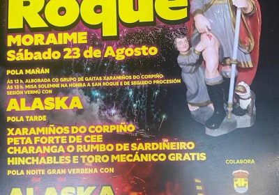 Cartel San Roque de Moraime 2025