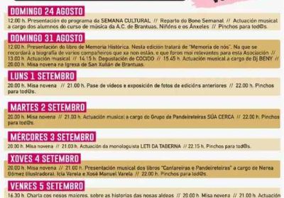 Cartel Semana Cultural de Brantuas Niñóns