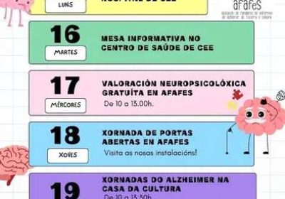 Cartel Semana do Alzheimer en Afafes Cee 2025