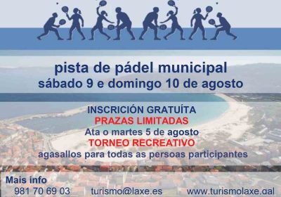 Cartel Torneo de Padel en Laxe 2025