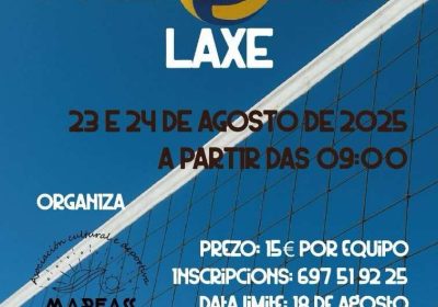 Cartel Torneo de Volei Praia en Laxe 2025