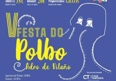 Cartel v festa do polbo de adro de vilaño