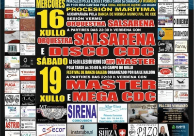 Cartel virxe do carme 2025 en corcubión