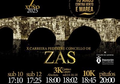 Cartel x carreira pedestre concello de zas