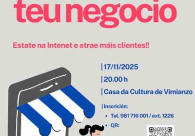 Cartel xornada fai visible o teu negocio (vimianzo)