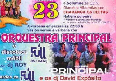 Cartel da Festa de San Roque de Moriame en Muxía