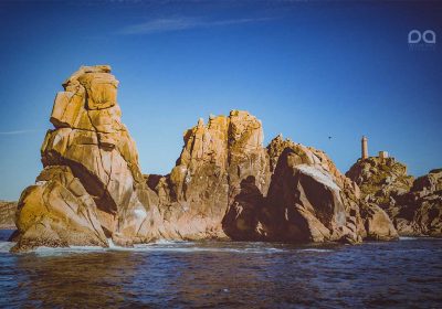 Faro Vilán dende o mar