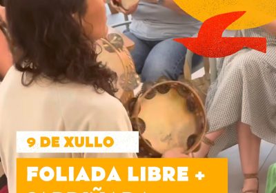 Foliada libre e sardiñada no camping lago mar