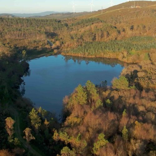 Lago de fontecova vista aérea