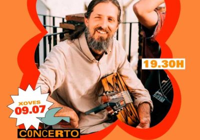 Cartel del concierto de Mario Boville en Camping Lago-Mar el 9 de julio de 2026