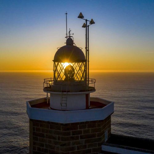 Posta De Sol En Faro De Fisterra