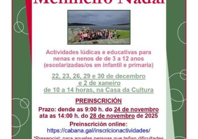 Programa Meniñeiro Nadal en Cabana de Bergantiños